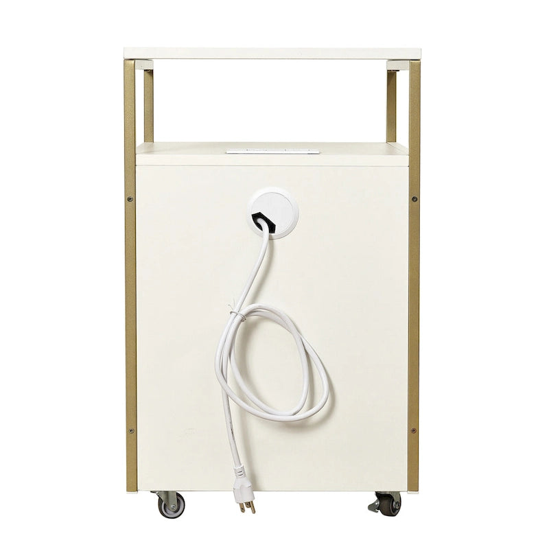 Meuble Classeur Roulant Compact avec Serrure, Port USB et Prise de Courant
