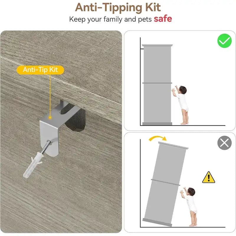 Meuble de salle de bain haut 67 po, Armoire de rangement avec étagères