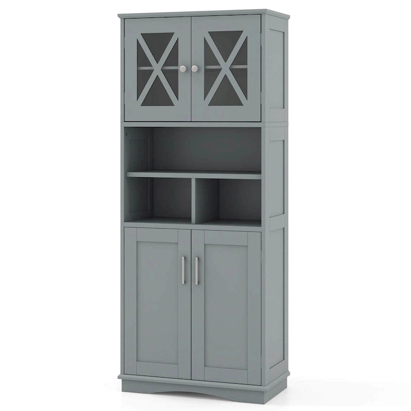 Meuble haut de rangement de salle de bain avec portes en acrylique
