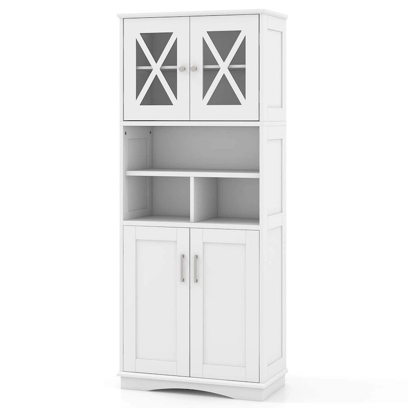 Meuble haut de rangement de salle de bain avec portes en acrylique