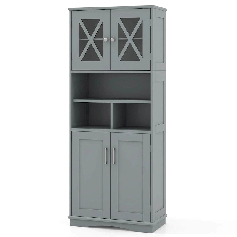 Meuble haut de rangement de salle de bain avec portes en acrylique