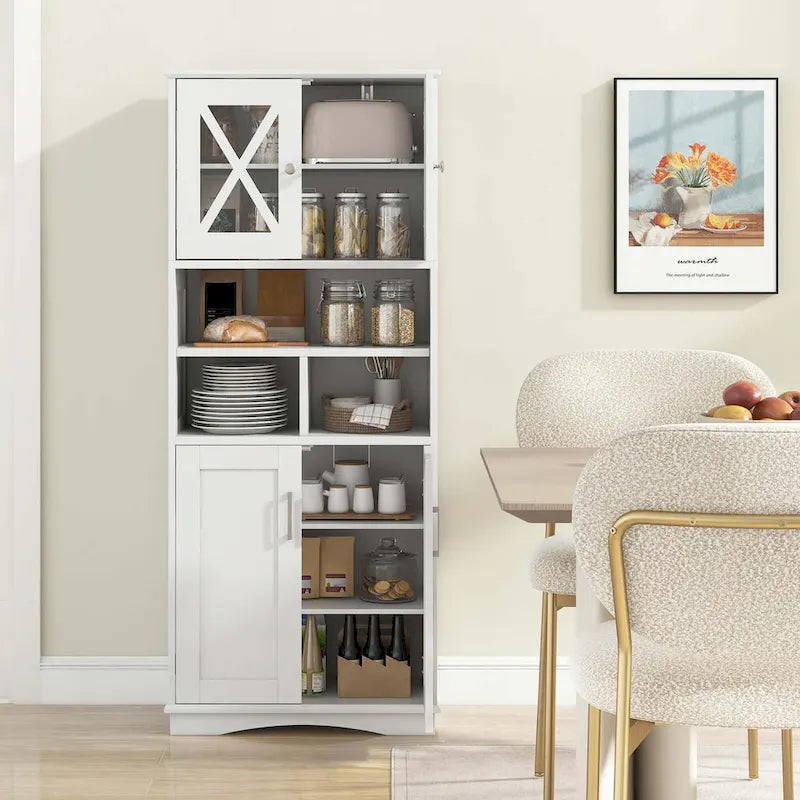 Meuble haut de rangement de salle de bain avec portes en acrylique