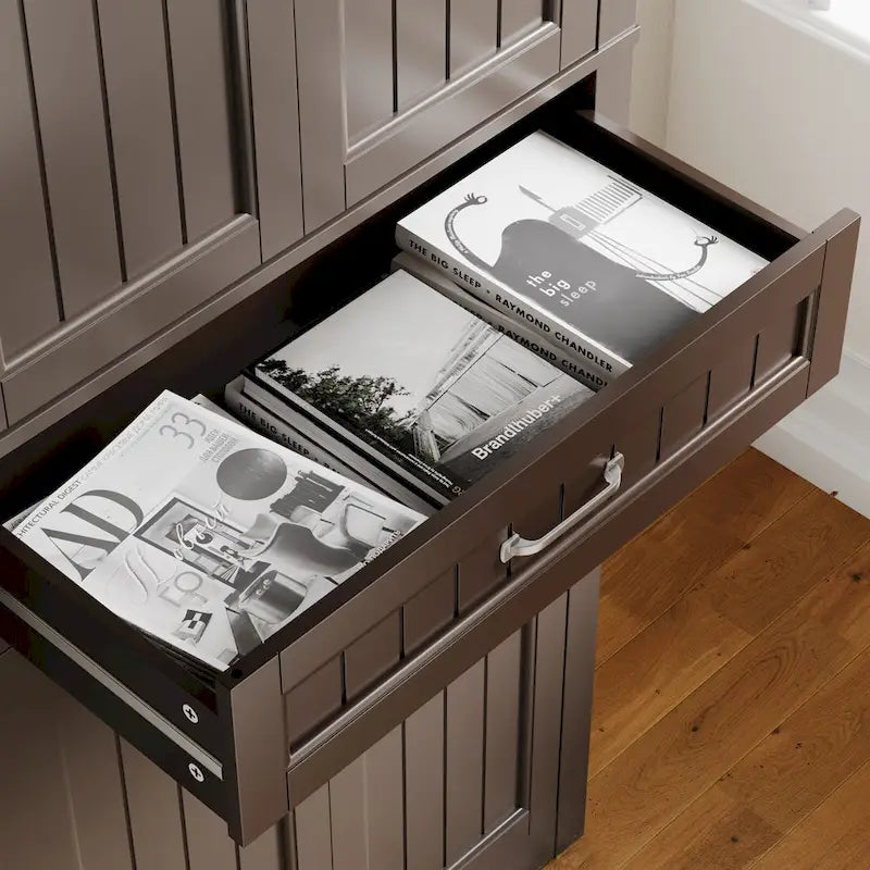 Meuble de Rangement pour Cellier de Cuisine 71", Meuble Autonome de Rangement et d'Organisation avec 4 Portes et 4 Étagères Réglables
