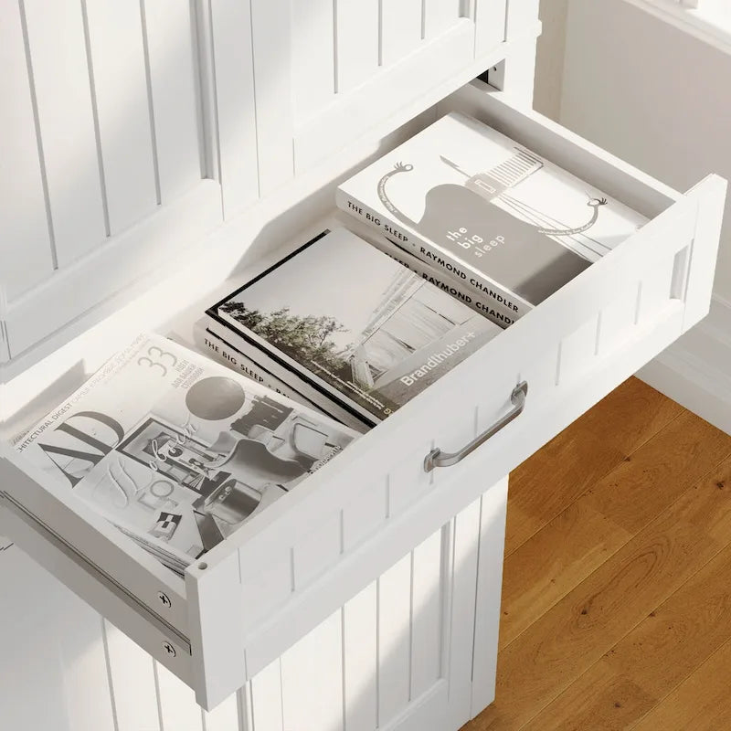 Meuble de Rangement pour Cellier de Cuisine 71", Meuble Autonome de Rangement et d'Organisation avec 4 Portes et 4 Étagères Réglables