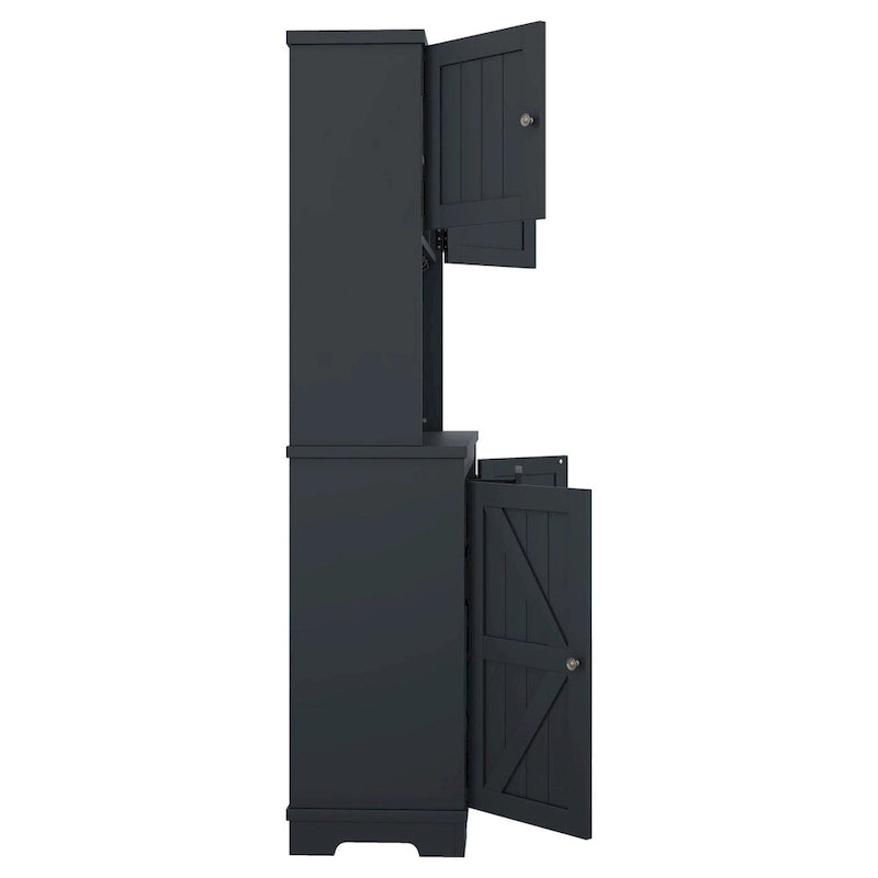 Meuble de bar à café avec tiroirs, garde-manger de cuisine autoportant avec étagères et armoires, buffet avec porte-verres