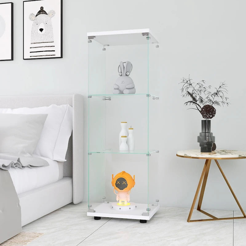 Glass Display Curio Cabinets for Living Room, Bedroom, Office