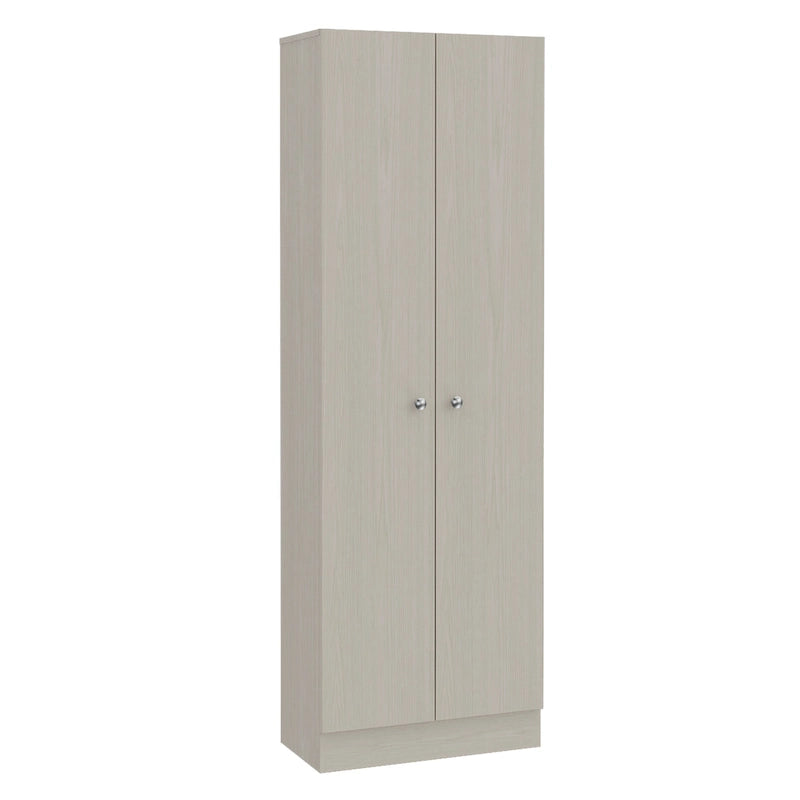 Meuble de rangement à double porte, cinq étagères