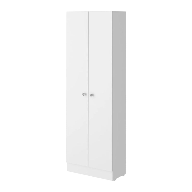 Meuble de rangement à double porte, cinq étagères