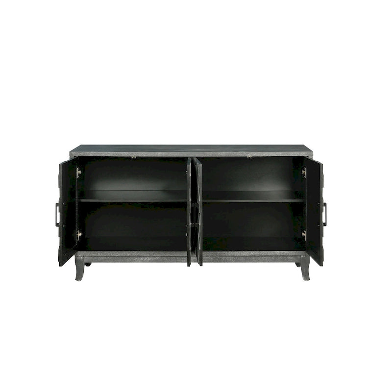 Buffet 4 portes de style vintage avec étagères réglables