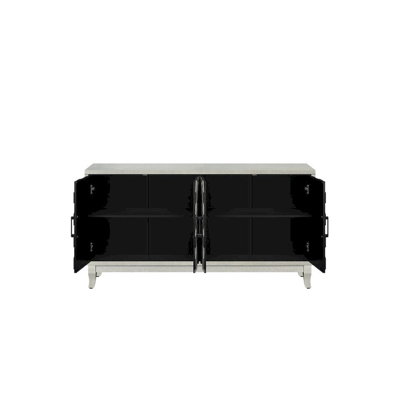 Buffet 4 portes de style vintage avec étagères réglables