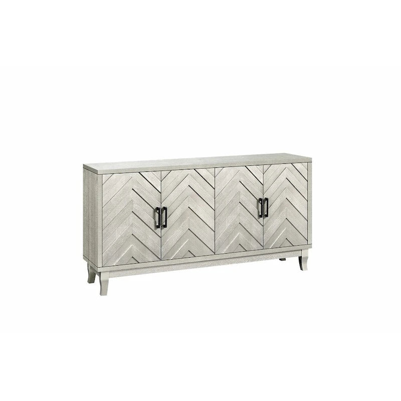 Buffet 4 portes de style vintage avec étagères réglables
