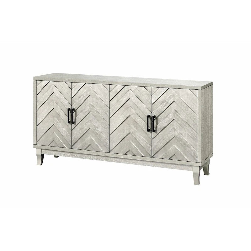Buffet 4 portes de style vintage avec étagères réglables