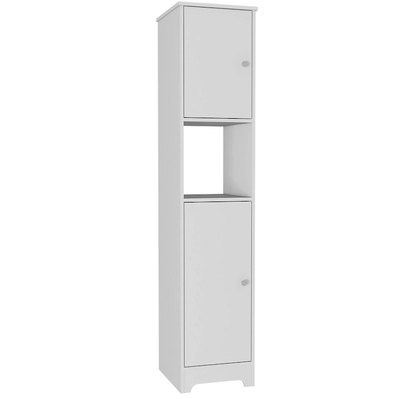 Meuble de rangement pour linge de maison de 35,5 cm de large avec deux portes, 4 étagères intérieures et 2 armoires