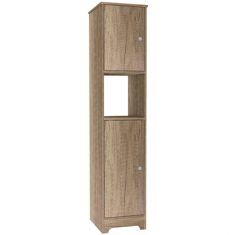 Meuble de rangement pour linge de maison de 35,5 cm de large avec deux portes, 4 étagères intérieures et 2 armoires