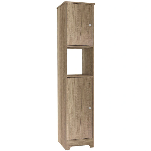 Meuble de rangement pour linge de maison de 35,5 cm de large avec deux portes, 4 étagères intérieures et 2 armoires