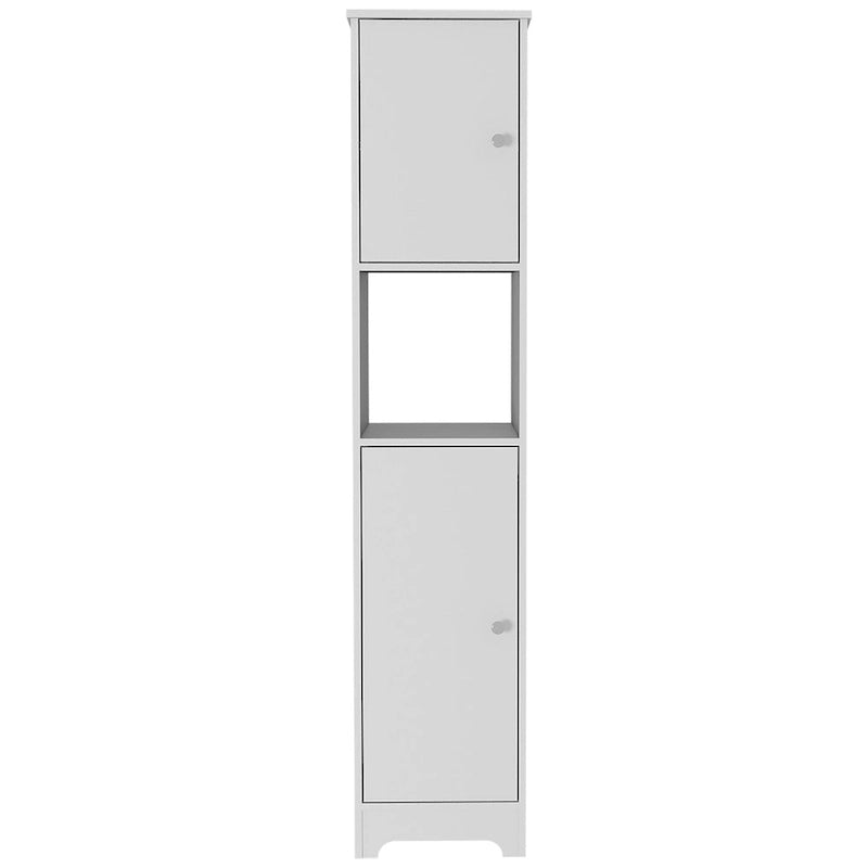 Meuble de rangement pour linge de maison de 35,5 cm de large avec deux portes, 4 étagères intérieures et 2 armoires
