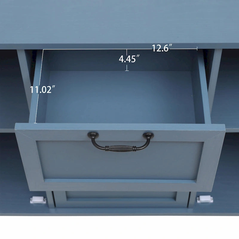 Meuble de rangement d'appoint avec 2 portes et 3 tiroirs