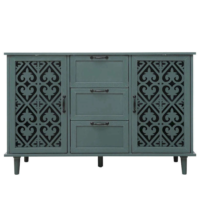 Meuble de rangement d'appoint avec 2 portes et 3 tiroirs