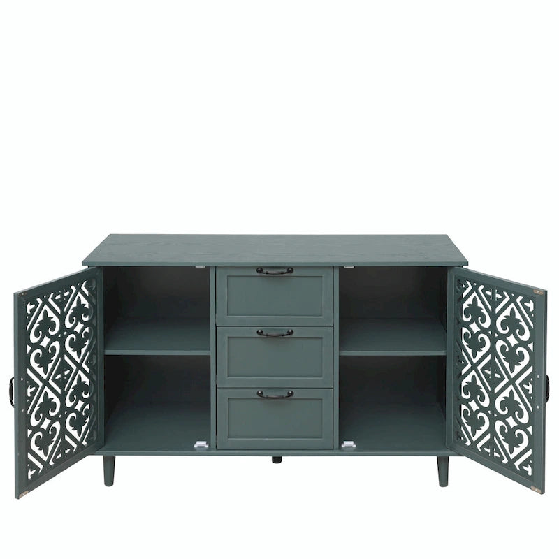Meuble de rangement d'appoint avec 2 portes et 3 tiroirs