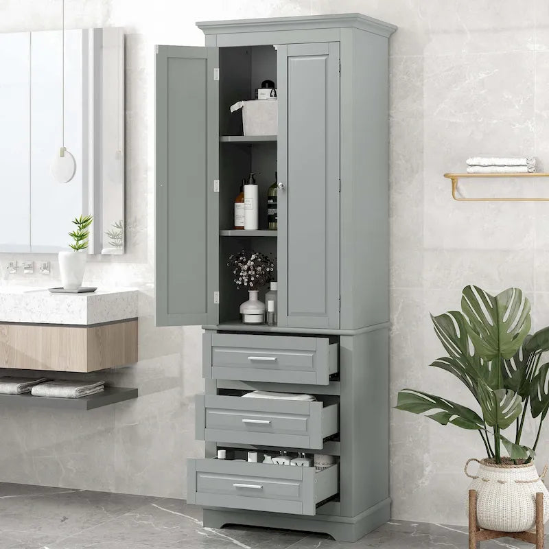 Meuble haut de salle de bain avec trois tiroirs