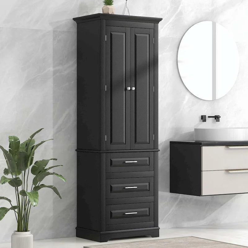Meuble haut de salle de bain avec trois tiroirs