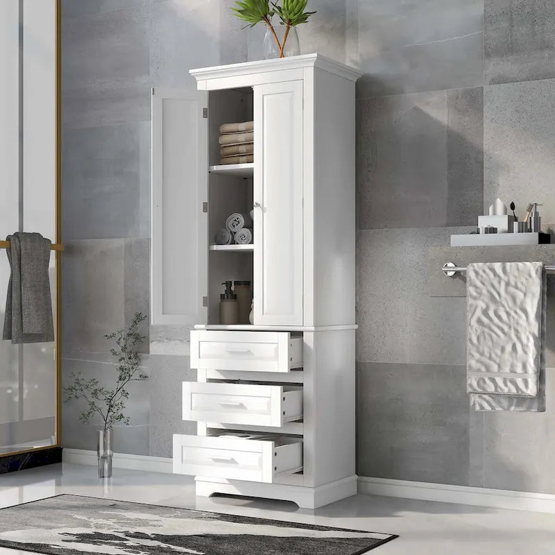 Meuble haut de salle de bain avec trois tiroirs