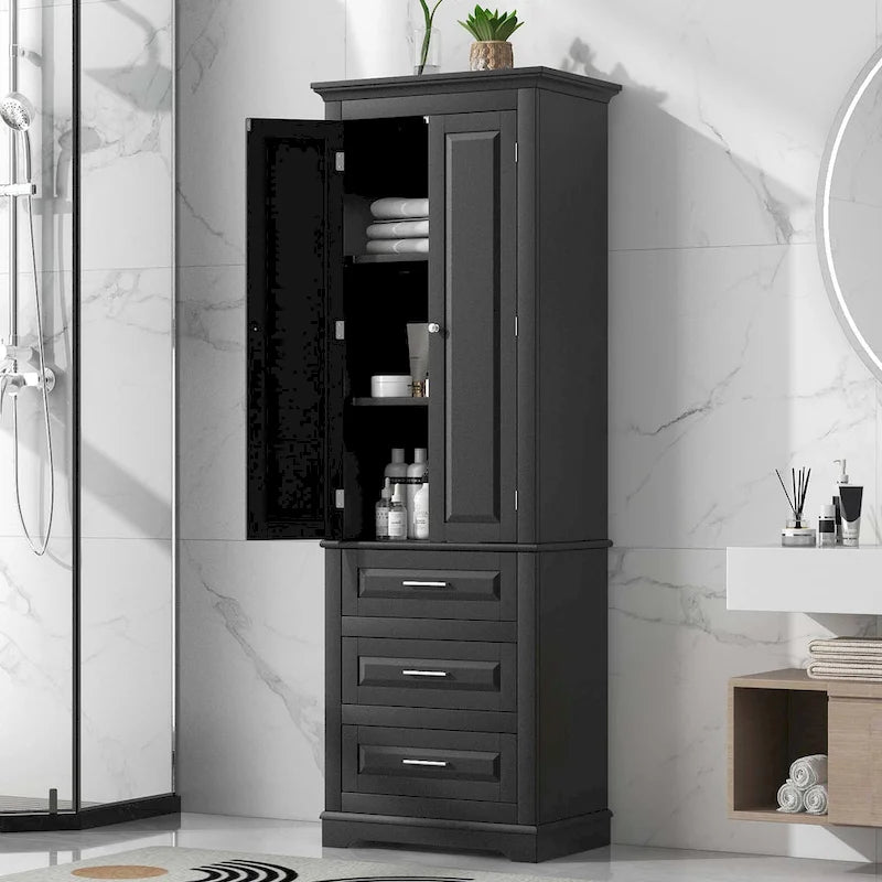 Meuble haut de salle de bain avec trois tiroirs