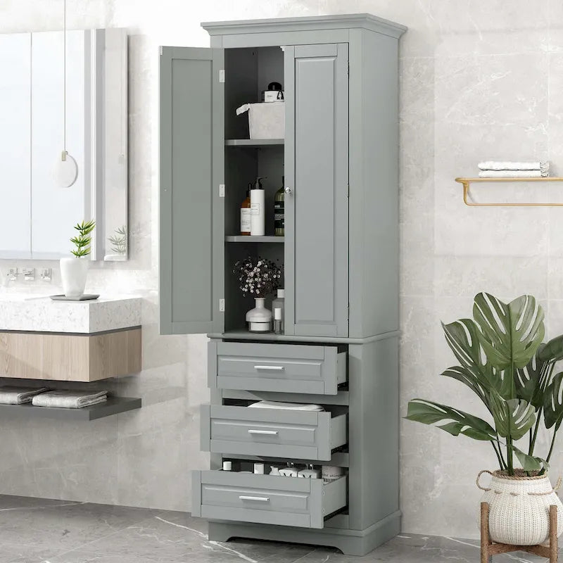 Meuble haut de salle de bain avec trois tiroirs