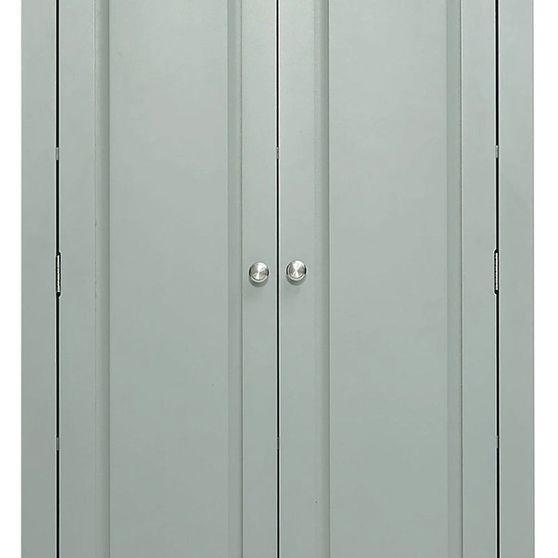 Armoire de rangement haute de salle de bain en bois, minimaliste et moderne, avec dispositif anti-basculement