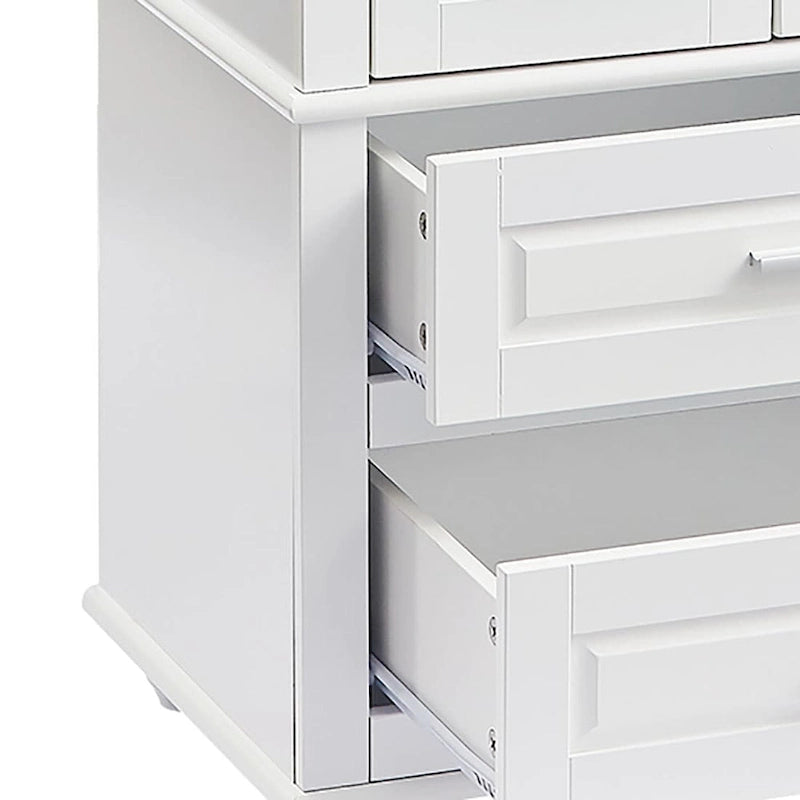 Armoire de rangement haute de salle de bain en bois, minimaliste et moderne, avec dispositif anti-basculement