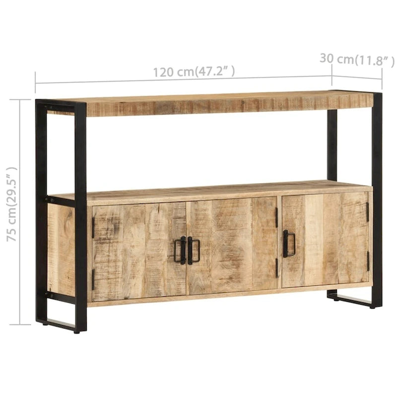 Bahut 47,2x11,8x29,5 Bois de manguier massif