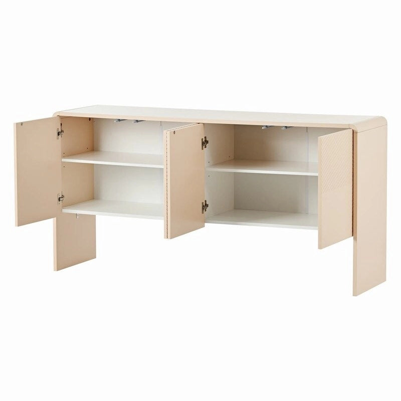 Buffet avec 4 Portes et Grand Espace de Rangement de 60L - N/A