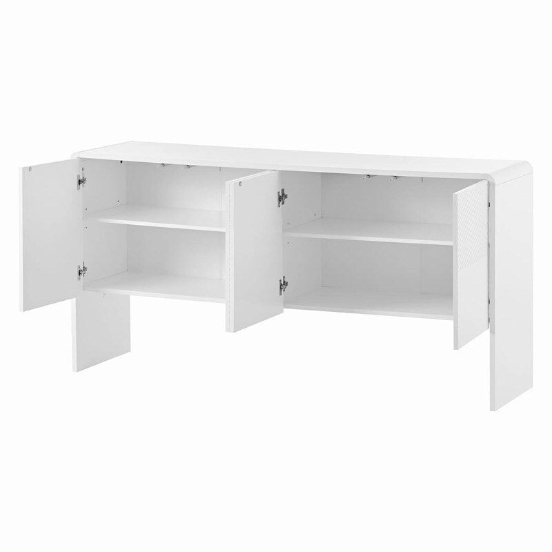 Buffet avec 4 Portes et Grand Espace de Rangement de 60L - N/A
