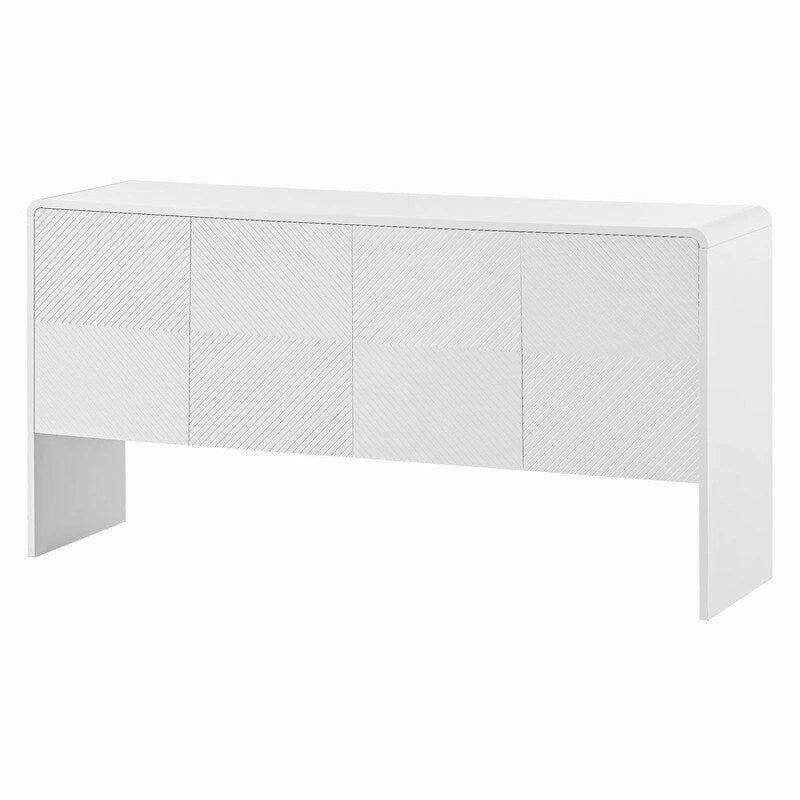 Buffet avec 4 Portes et Grand Espace de Rangement de 60L - N/A