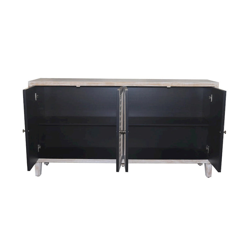 Meuble d'appoint 4 portes en bois buffet de salle à manger - S.O.