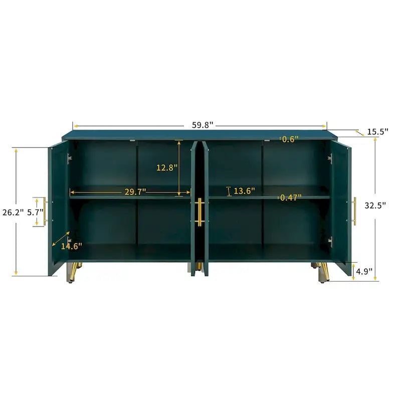 Buffet de rangement & Étagères ajustables pour Salon Chambre
