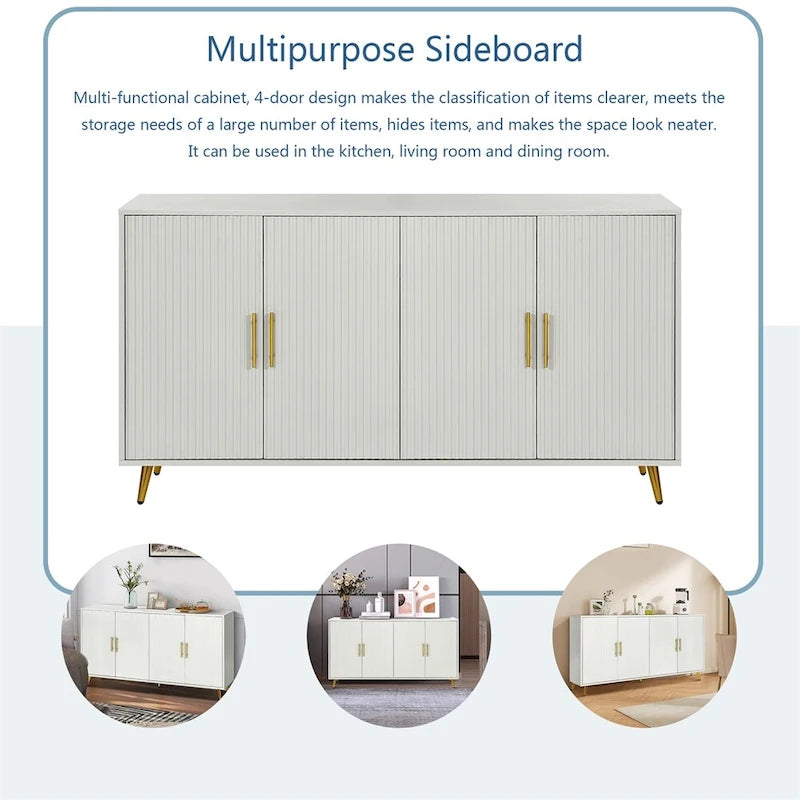 Buffet de rangement & Étagères ajustables pour Salon Chambre