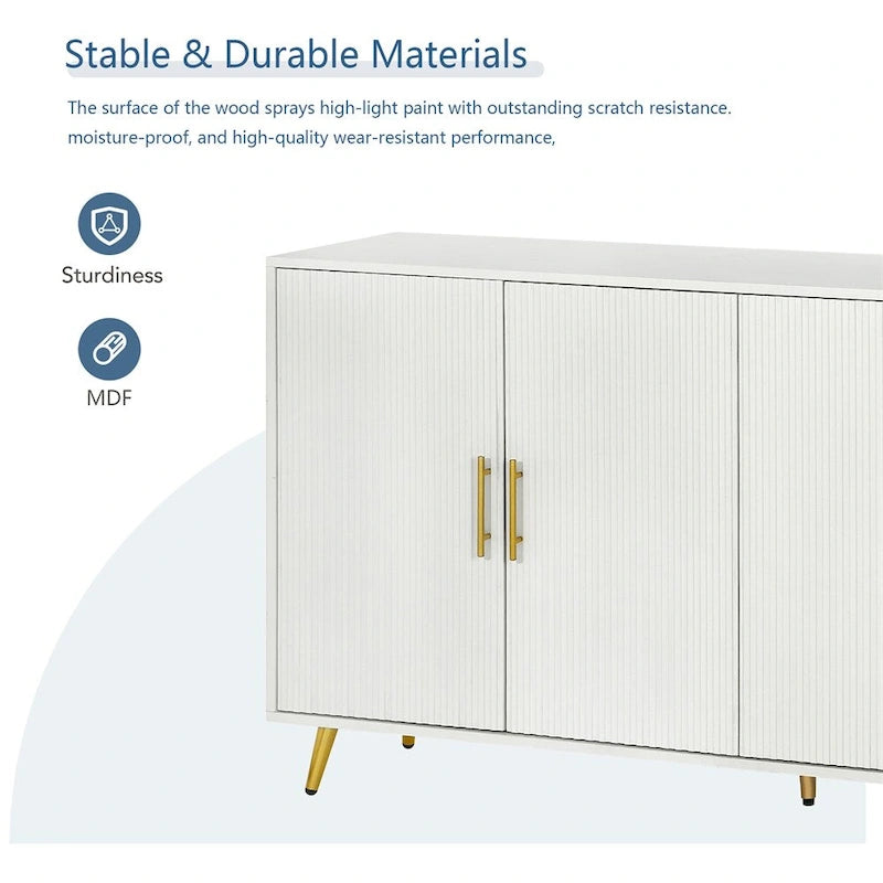 Buffet de rangement & Étagères ajustables pour Salon Chambre