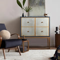 Buffet 2 portes style moderne du milieu du siècle - Laiton brossé