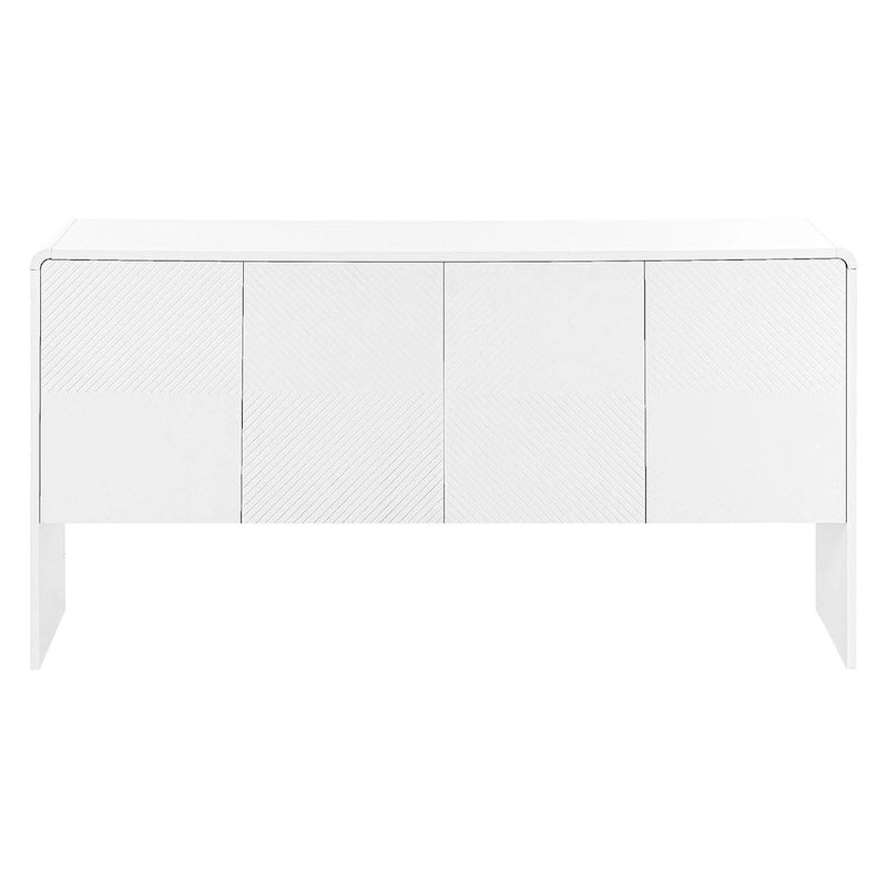 60 Grand meuble de rangement minimaliste avec 4 portes buffet/bahut