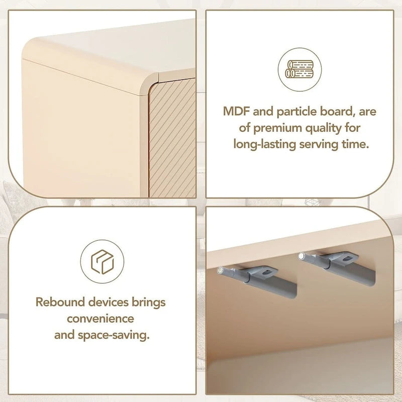 60 Grand meuble de rangement minimaliste avec 4 portes buffet/bahut