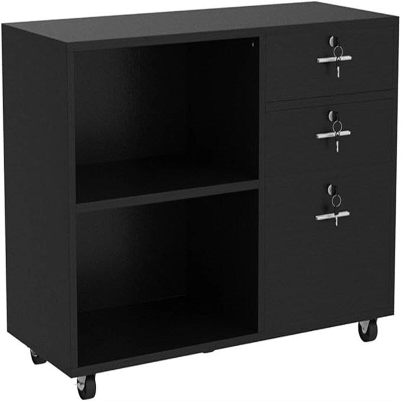 Classeur en bois à 3 tiroirs - 15,6P x 35L x 25,6H