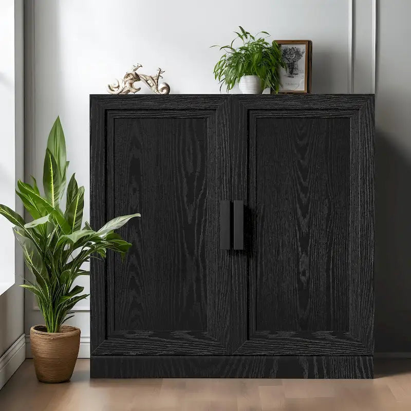 Armoire de rangement à deux portes et étagères 31