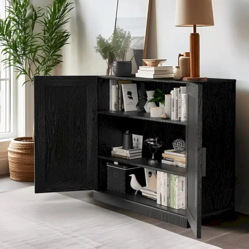 Storage Cabinet with Double Doors and Shelves 31