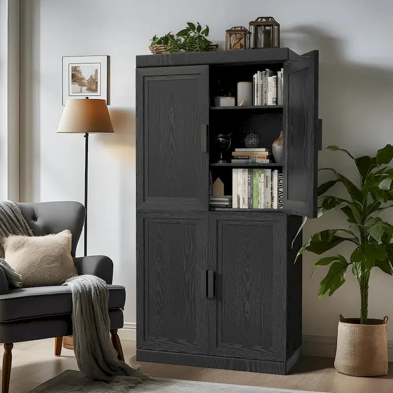 Armoire de rangement à deux portes et étagères 31