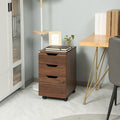 3 Drawer Office Storage Cabinet, Under Desk Cabinet with Wheels