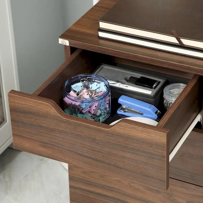 Meuble de rangement de bureau à 3 tiroirs, meuble bas de bureau à roulettes