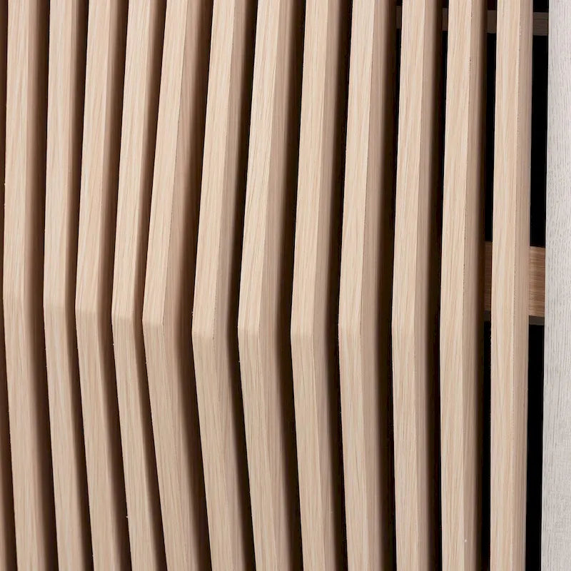 Armoire de rangement 2 portes Mid-Century Modern gris clair et bois brun