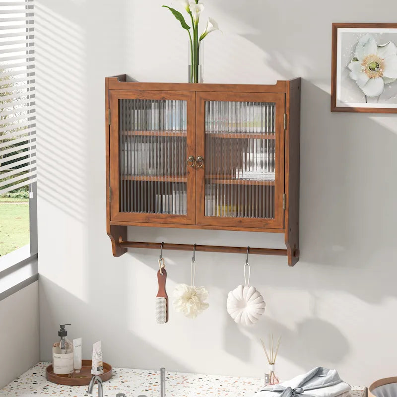 24.8Vitrine murale double porte vitrée vintage