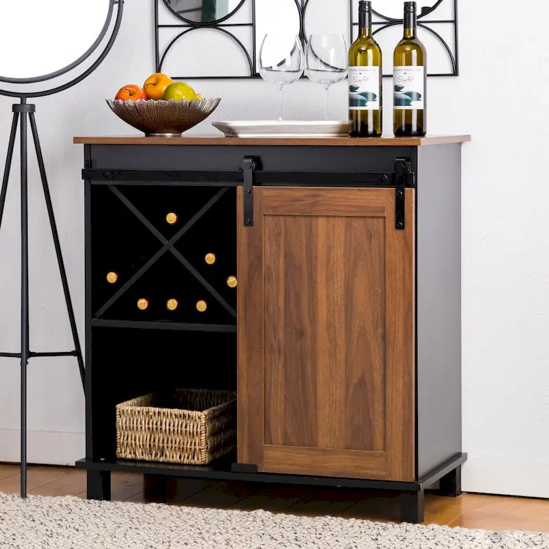 Buffet de bar industriel Mid-Century Modern de 32,25 po